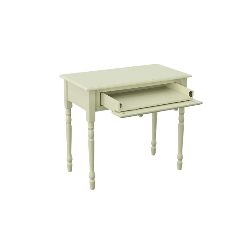 Bureau d'écriture classique avec tiroir de rangement rabattable l 34 po x P 19 po x H 30 po Classic Ivory, Ivoire antique