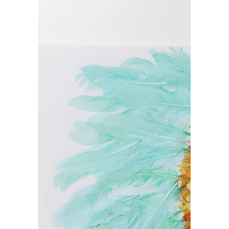 Dog headdress - Wrapped Canvas Square Print