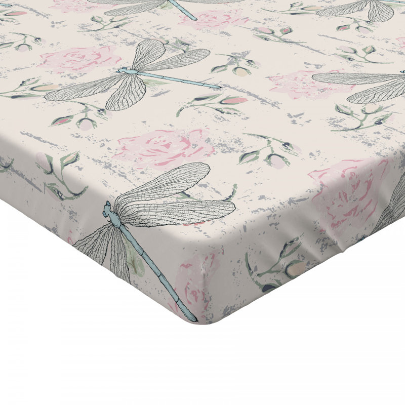 Dragonfly Microfiber Fitted Sheet, Queen Fitted Sheet