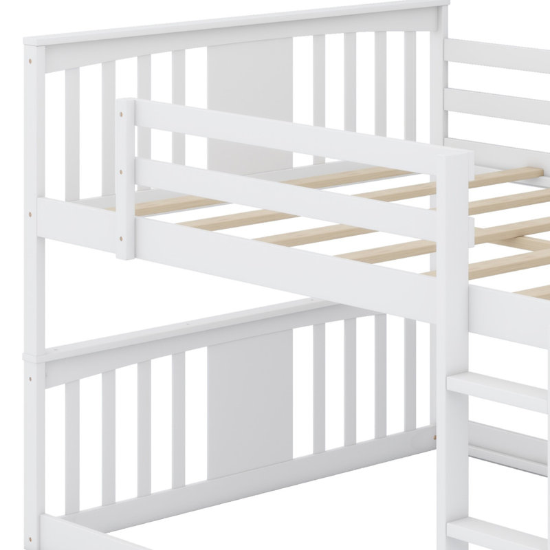 Bunk Bed With Ladder, White