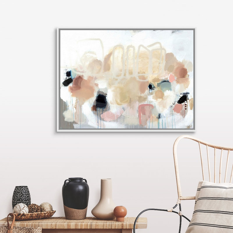 « Unify » par B. Robert, reproduction d’art sur toile, Cadre blanc, H 32 po x l 42 po x P 1,75 po