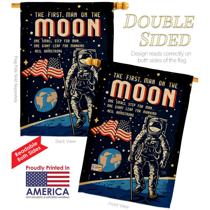Double Sided 40'' H x 28'' W Polyester House Flag