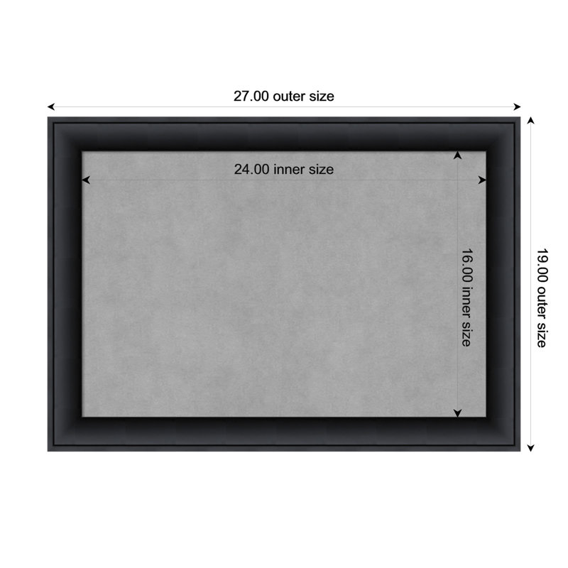 Tableau d'organisation magnétique noir Nero, H 19 po x l 27 po