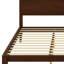 Lit plateforme en bois de bambou de style Mid-Century avec support en lattes de bois et métal-795761468-795761464