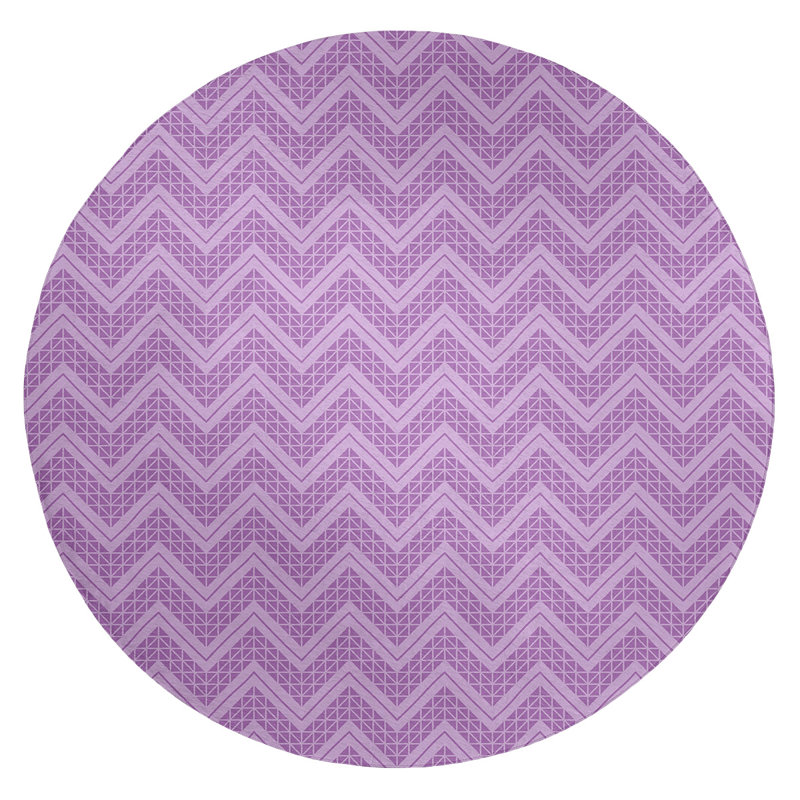 Chenille Chevron Indoor Rug, Round 5'