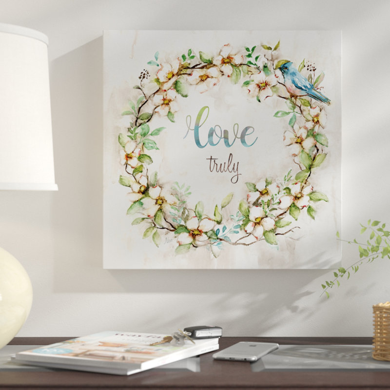 « love vraiment », impression, H 16 po x l 16 po x P 1,5 po, Toile tendue