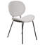 Clabe 42cm H Polyester Blend Upholstered Metal King Louis Back Side Chair in Gray