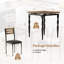 3-Piece Dining Table Set for 2 with Cushioned Chairs, Space-Saving Kitchen Set with Spiral Legs-1517740933-1517740938