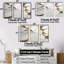 «Abstract Geode Marble White and Gold I», reproduction sur toile 3 pièces-87918476-87918477