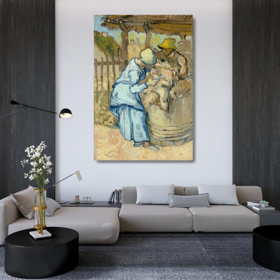 «The Sheep-Shearer» par Vincent Van Gogh, reproduction d'art sur toile tendue avec châssis