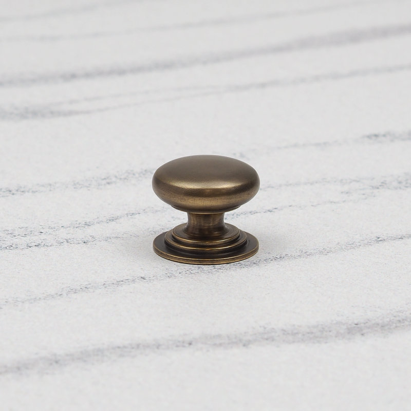 Antique Brass Cup Handle, 25mm Knob