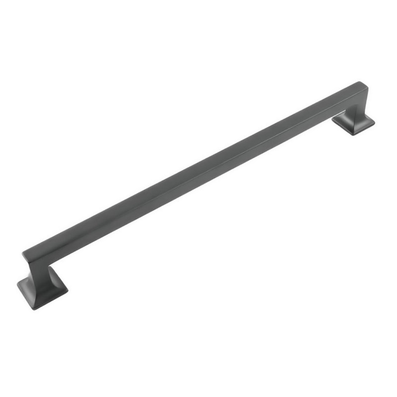 Studio Collection Pull - 12" Center to Center Cabinet Pull Matte Black - Transitional Hardware for Drawers & Cabinets, 12"