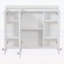 Armoire de salle de bain murale avec 5 tablettes réglables, porte à miroir et rangement au-dessus de la toilette