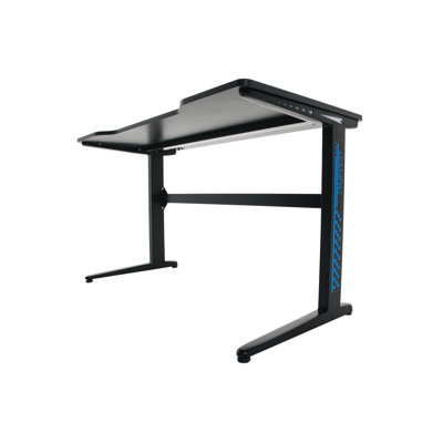 Solid Wood Top Metal Base Computer Desk