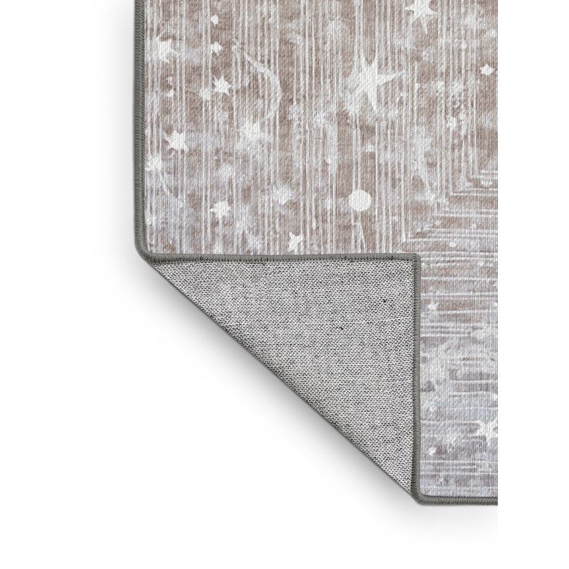 Machine Washable Gray Area Rug, Rectangle 8' x 12'