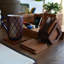 Wood Square 8 Piece Coaster Set