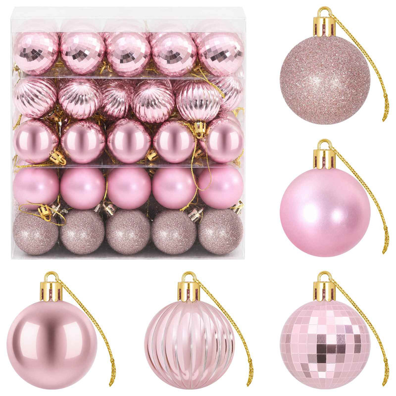 4 cm Polystyrene Shatterproof Bauble, Pink
