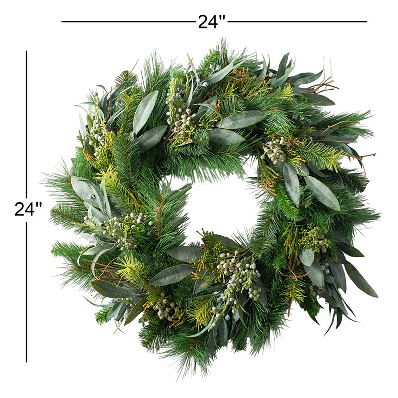 Couronne de soie, H 24 po x l 24 po x P 6 po