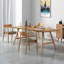 Table de salle à manger moderne minimaliste en bois massif de style wabi-sabi-819824946