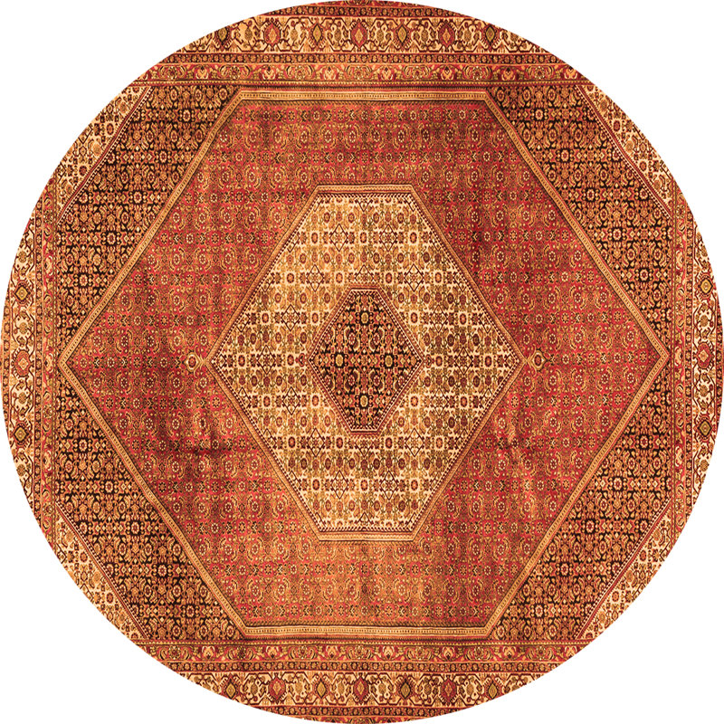 Tapis oriental en chenille tissé à la machine Morio, Rond 8 pi