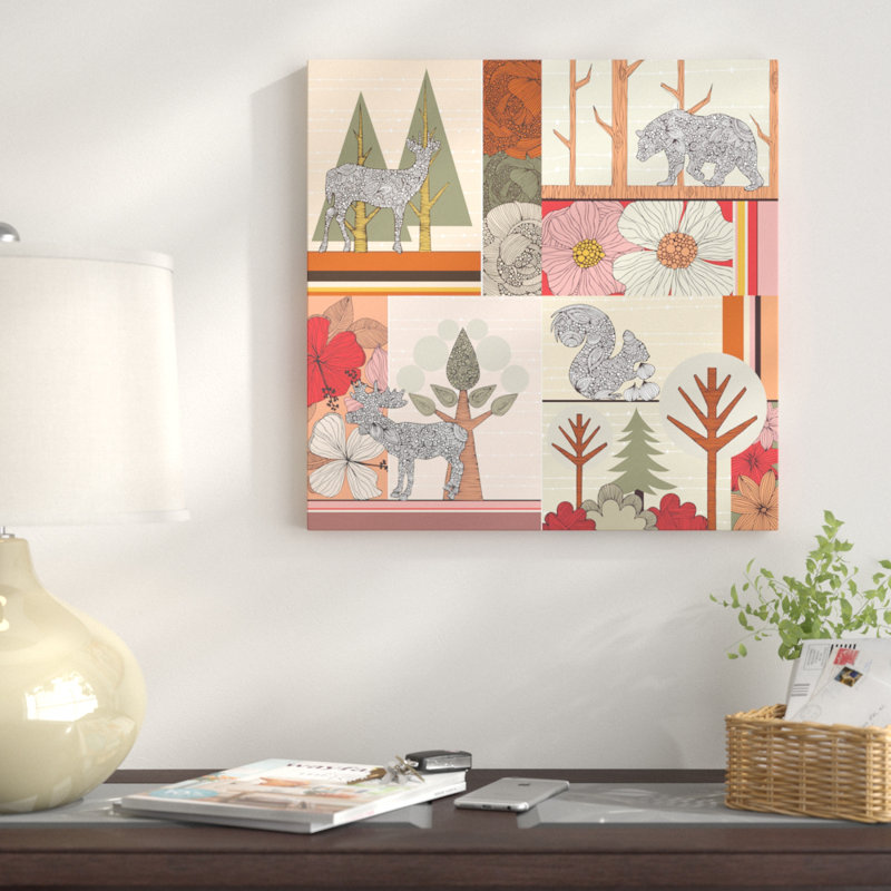 Woodland, impression sur toile tendue, H 37 po x l 37 po x P 1,5 po, Cadre noir