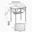 Table de camping pliante portative de 2 pi avec hauteur réglable et surface en panneau de fibres à densité moyenne durable pour une utilisation extérieure et intérieure