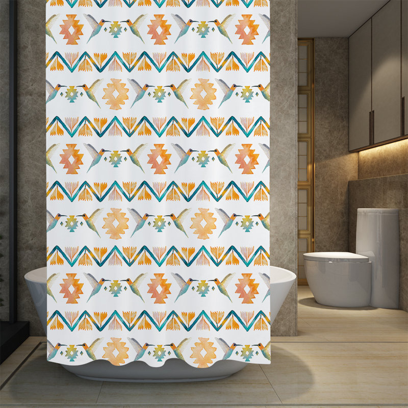 Geometric Shower Curtain, 83" H x 70" W