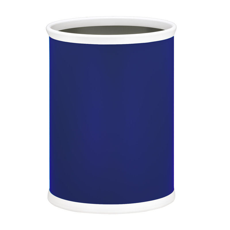 Haowen Steel Open Waste Basket - 3.25 Gallons, Royal Blue