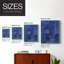 «Blue Puzzle II», reproduction encadrée - bois massif-684601418-684601422