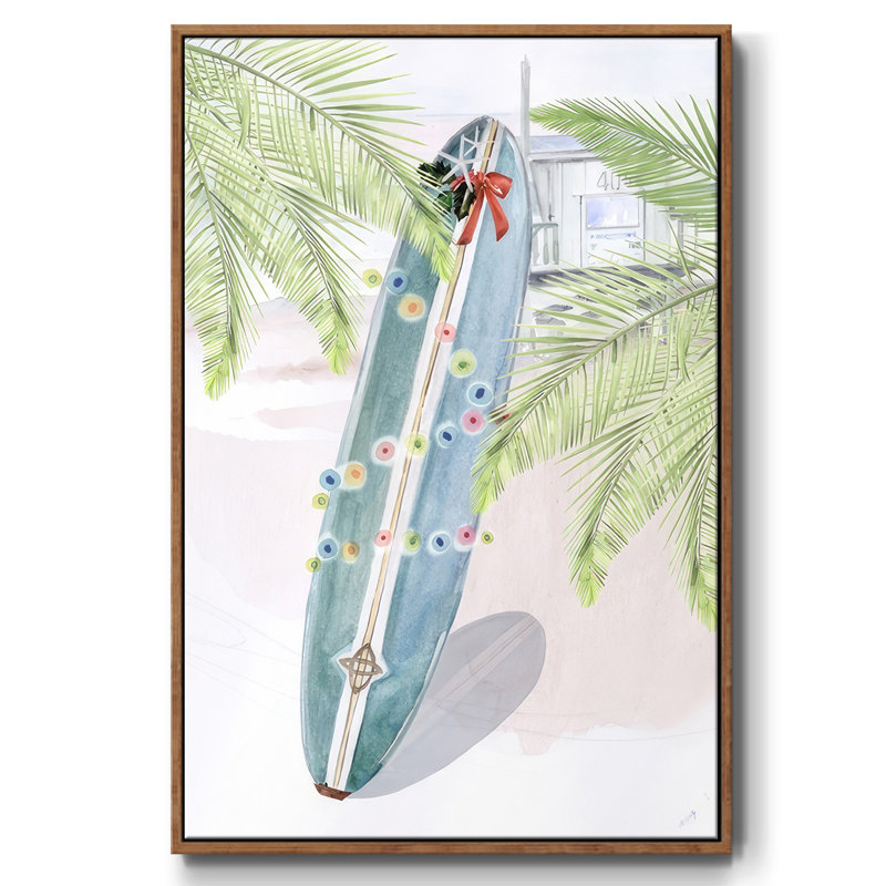 «So Cali Christmas Collection B», reproduction sur toile, H 41 po x l 27 po x P 1,5 po, Noyer