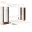 Mur de lit double pleine grandeur avec placard, tiroirs et table - peu encombrant, multifonctionnel pour les petits appartements, les chambres d'amis, le bureau rabattable intégré, le rangement spacieux, la structure pliable du bureau-141506106