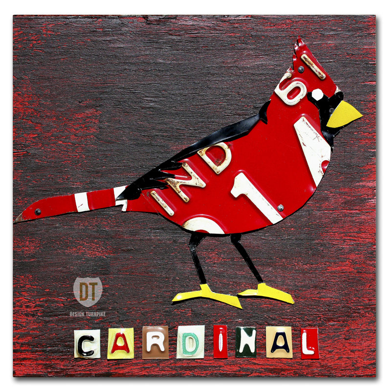 «Indiana Cardinal» par Design Turnpike, impression sur toile, H 18 po x l 18 po x P 2 po