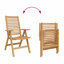 Solid Wood Armchair Folding Chair Set