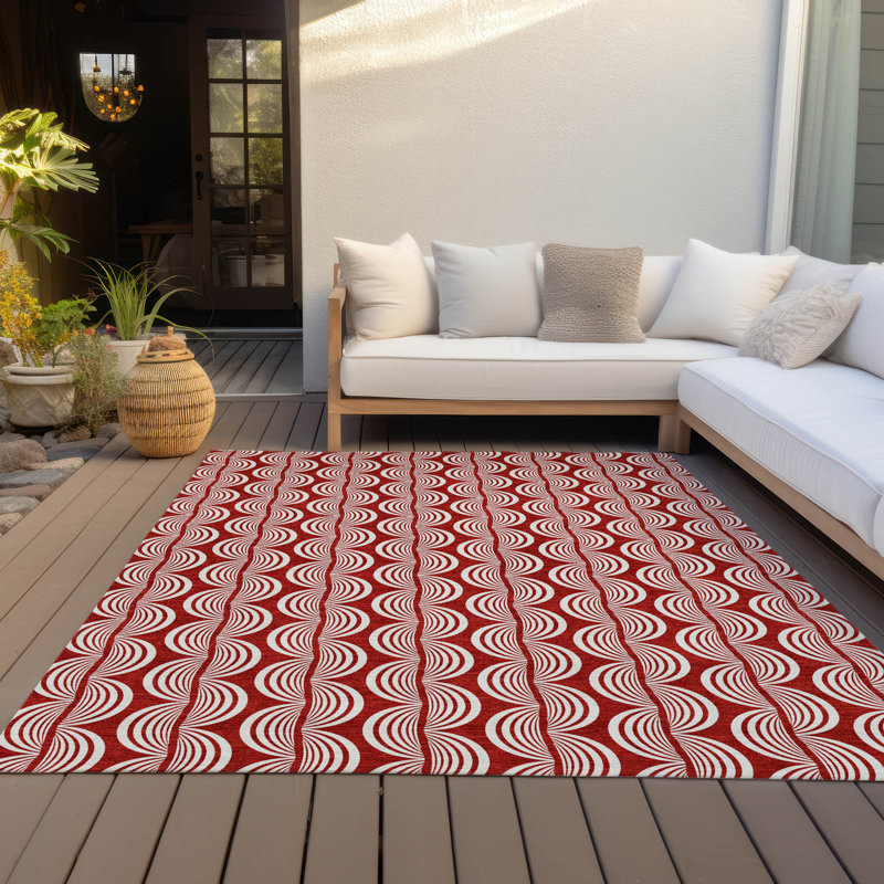 Tapis intérieur / extérieur lavable à la machine Chayden ACN1055, Rectangulaire 8 pi x 10 pi