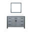 Meuble-lavabo simple l 48 po x P 22 po avec plateau blanc et miroir 34 po Ziva-27961613-79779536