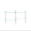 Table basse ovale transparente avec support en acier inoxydable - pour le salon Espace pour les jambes en verre moderne à 3 couches, pratique et tendance