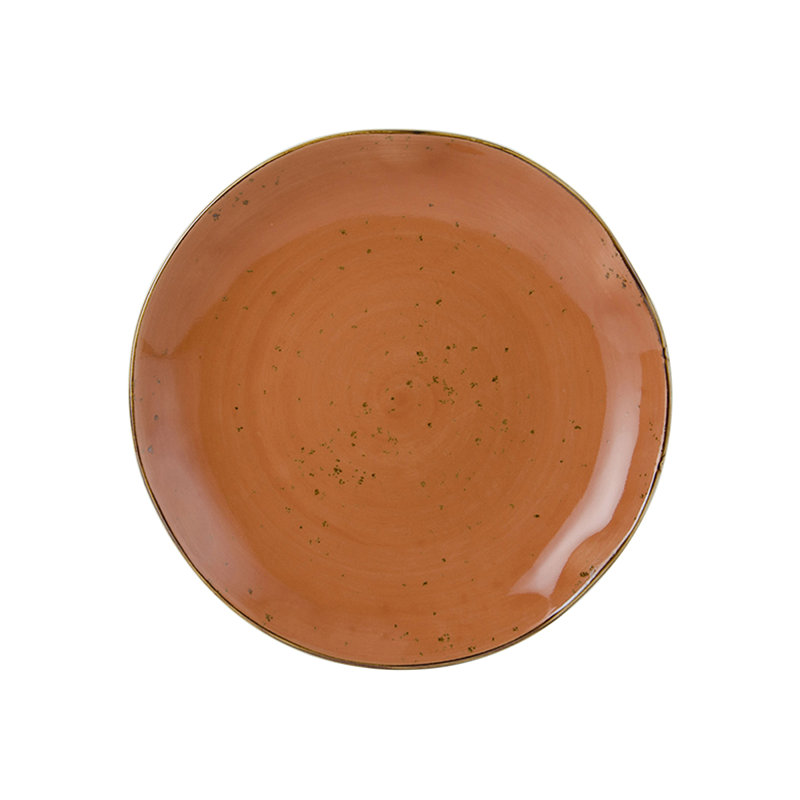 Assiette artisanale 10 1/4 po, 12, Orange