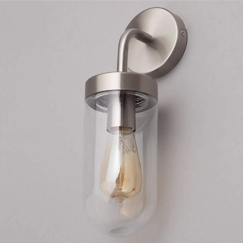 Perceval 38cm H Outdoor Wall Lantern, Stainless Steel