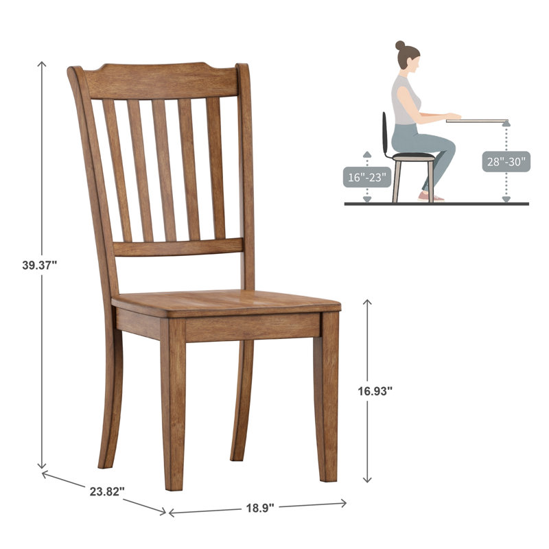 Fortville 16.93'' H Dining Chair, Oak