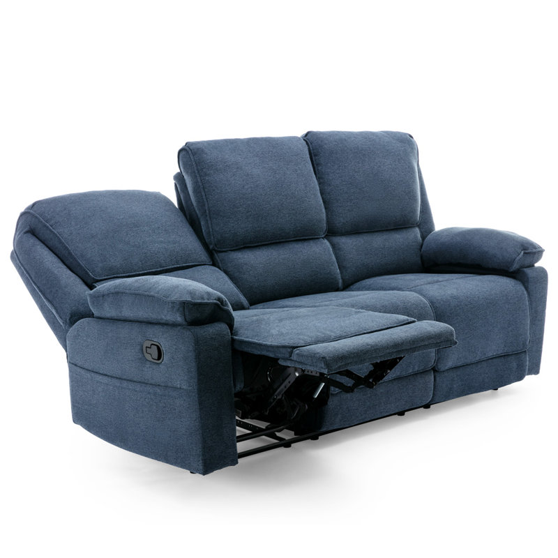 Sydney Latch Recliner 3 Seater Sofa, Blue
