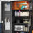 Rolling Storage Cabinet with Wheels & Lock, Moveable Garage Storage Cabinet with Locking Doors (72" Large Rolling Key, Black)