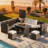 7 - Person Outdoor Conversation Set with Adjustable Reclining Sofa, Storage Boxes – Wicker Sectional Patio Furniture Set for Backyard, Poolside, Porch-1881758943