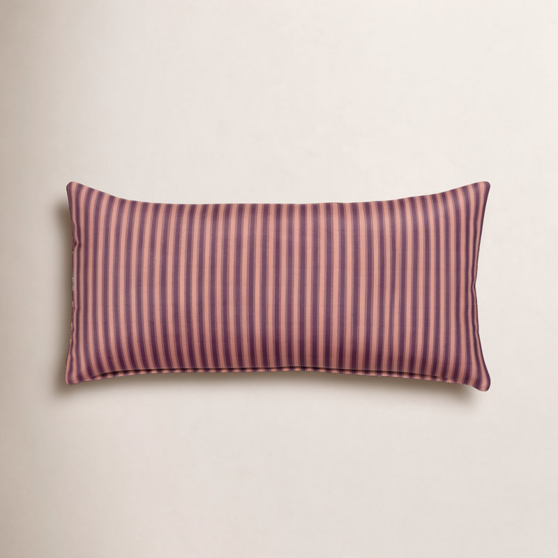 Coussin Leyton Mayfair Meadow, Polyfill, Cerise rayée, 21 po x 12 po