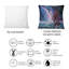 Rectangle, voilier en bois avec voiles rouges et ciel nocturne lumineux - Coussin décoratif imprimé nautique et côtier