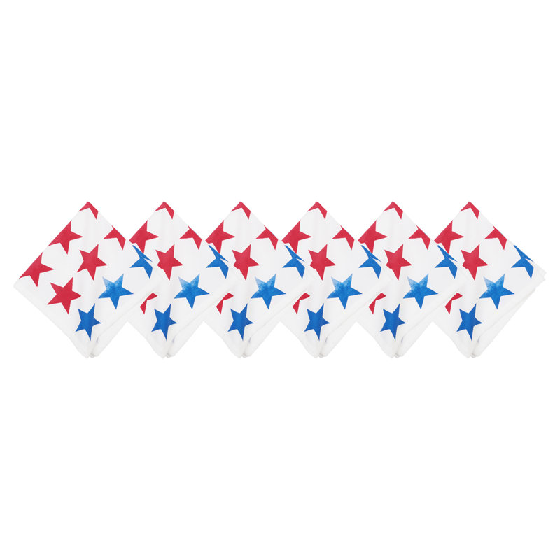 Red White & Pow Napkin Set of 6