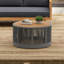 Table basse pour l'extérieur en corde de rotin et bois d'acacia-367368986