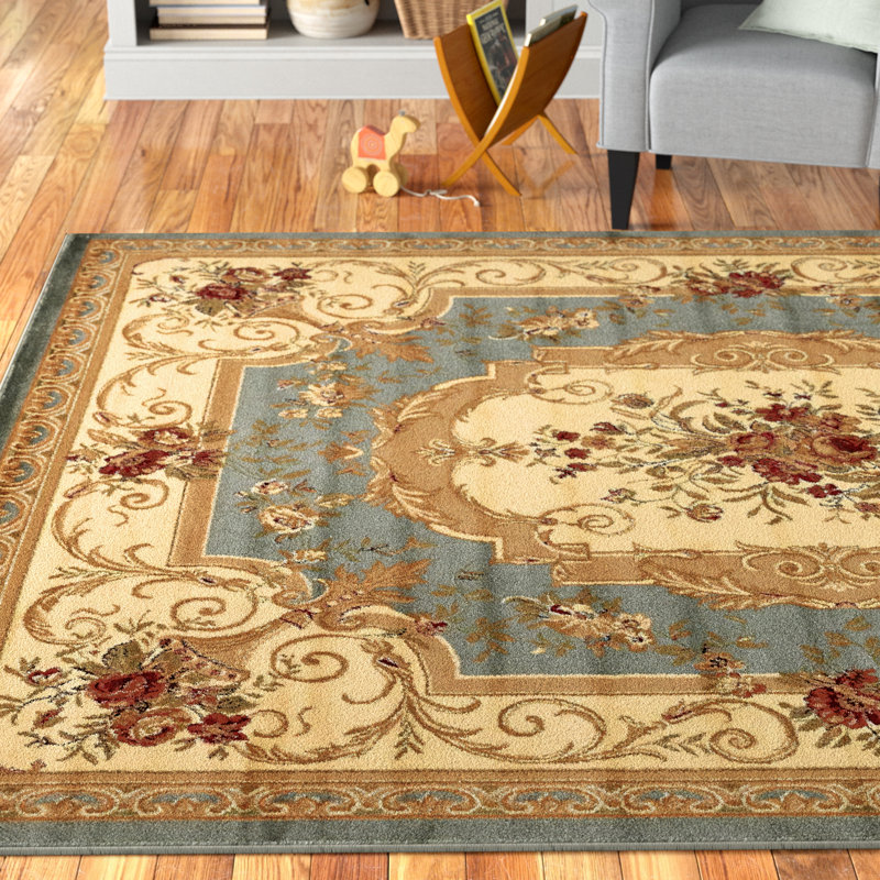 Debora Oriental Area Rug, Rectangle 7'1" x 10', Light Blue