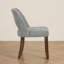Chaise rembourrée en chenille moderne avec pieds en bois massif, chaise d'appoint Mid-Century pour cuisine et salle à manger-957250435