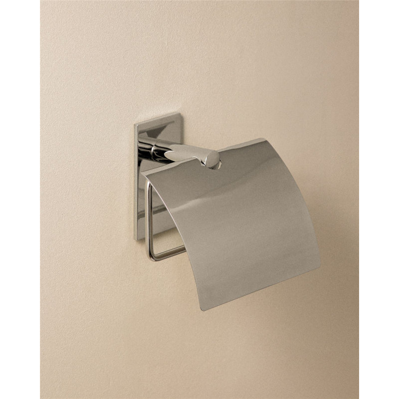 Harkless Wall Mounted Toilet Paper Holder, Chrome