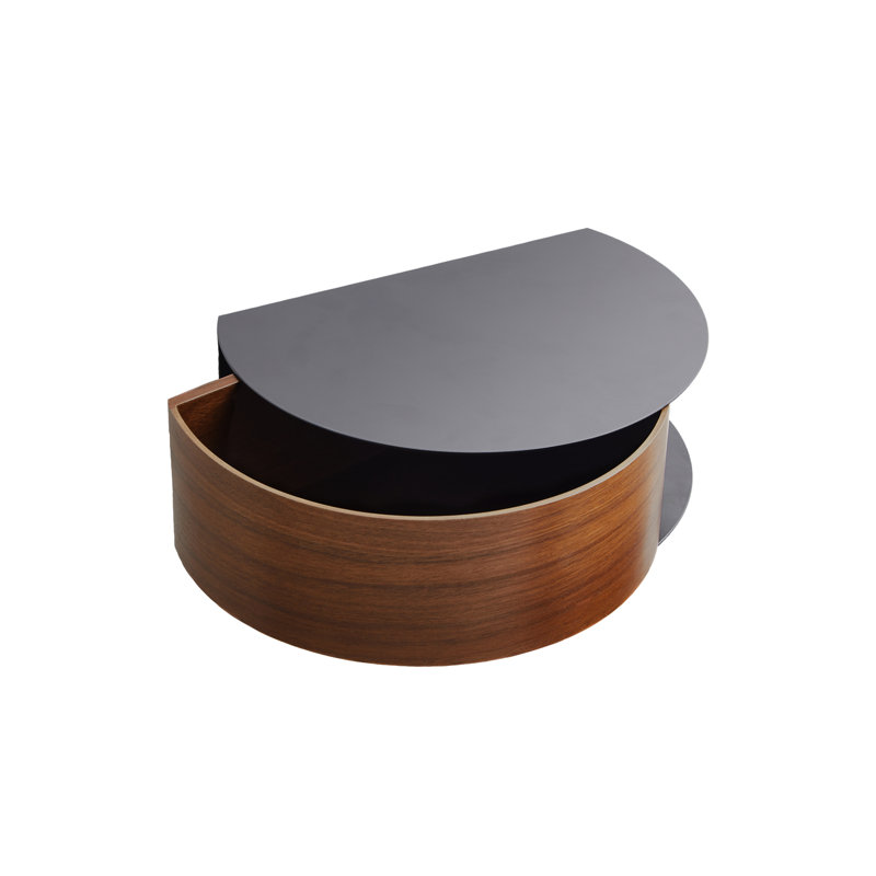Wallie Wall Drawer, Black/Walnut